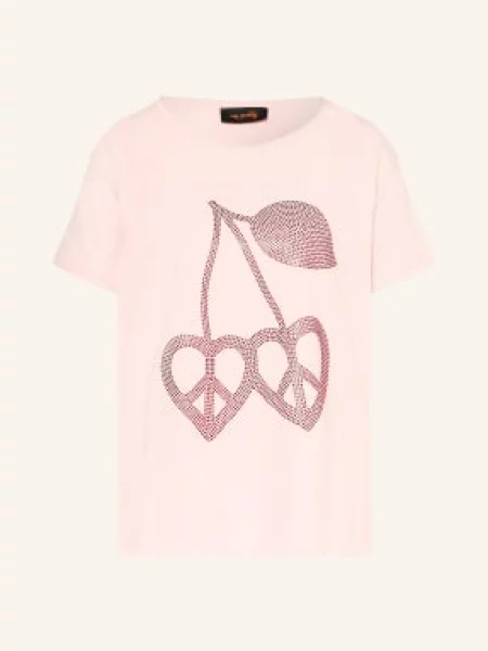 Miss Goodlife Koszulka Z Kamieniami Ozdobnymi rosa czerwona