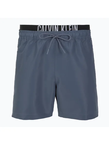 Șorturi de înot pentru bărbați Calvin Klein Intense Power Medium Double WB grisaille