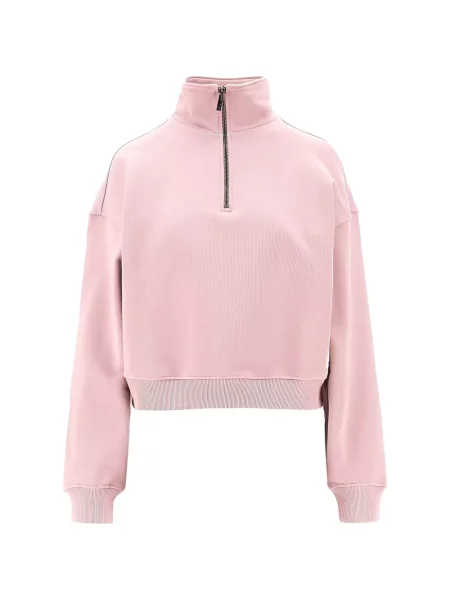 Mikina Emporio Armani s polovičními zipem růžová