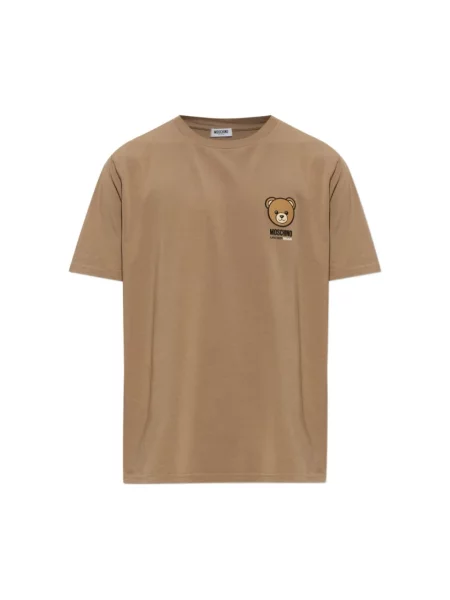 Koszulka Moschino z logo beżowa
