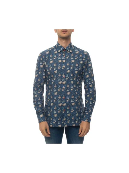 Koszula Kiton casual niebieska