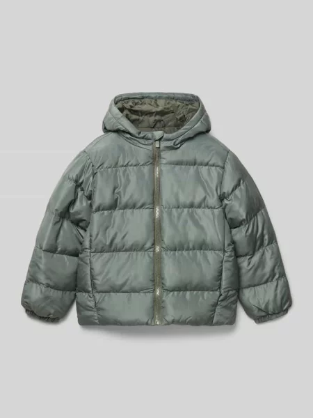 Kurtka pikowana o kroju regular fit z kapturem Blue Seven oliwkowa
