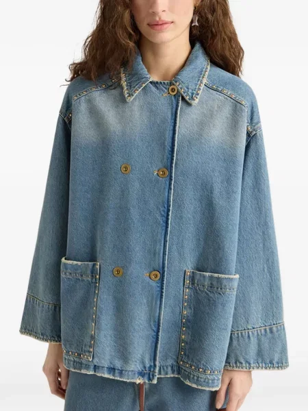 Kurtka Momoni dwurzędowa niebieska