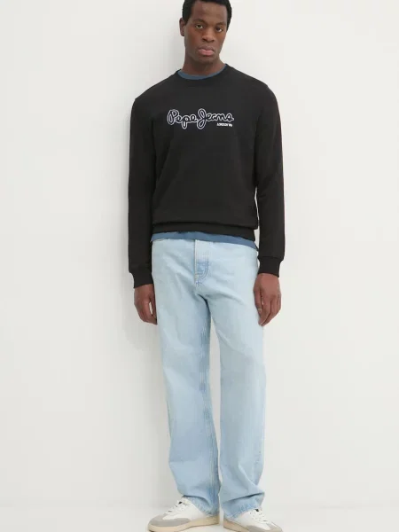 Кофта Pepe Jeans DORIAN CREW з принтом чорний