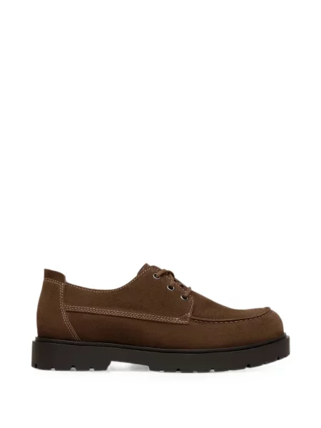 Pantofi Birkenstock cu șireturi din piele de căprioară maro