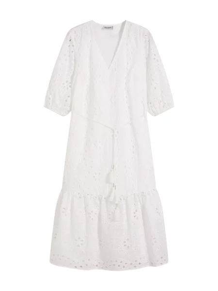 Bonprix Rochie lână alb