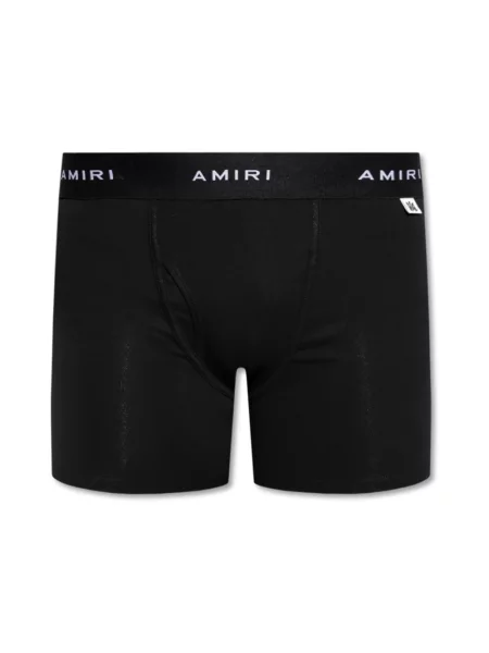 Lniane bokserki Amiri z logo czarne