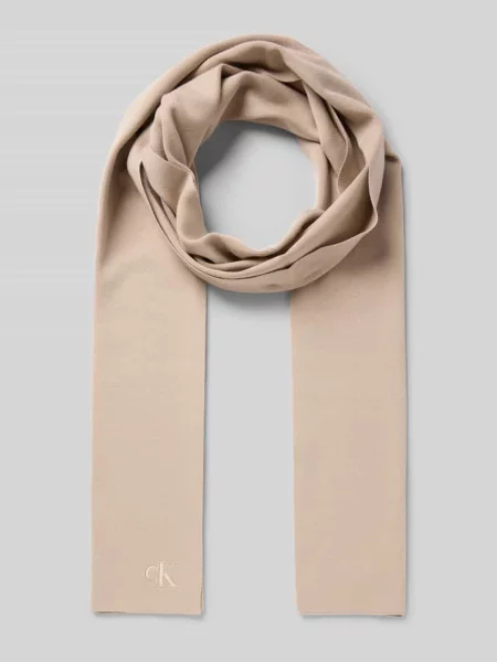 Calvin Klein szalik gładki beżowy