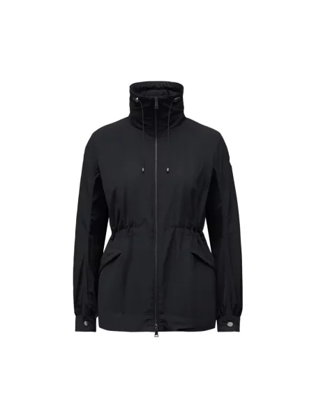 Parka Moncler z kapturem czarna