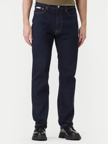 Calvin Klein Jeans Jeansy Granatowy Straight Fit
