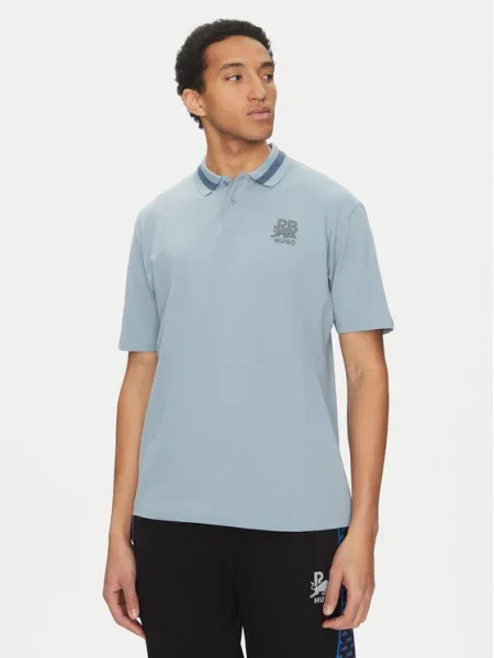 HUGO Tricou polo Dodac_RB albastru