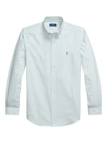 Дълго мрежеста тениска Polo Ralph Lauren с кръгло деколте зелено