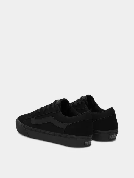 Кожаные кеды Vans черные
