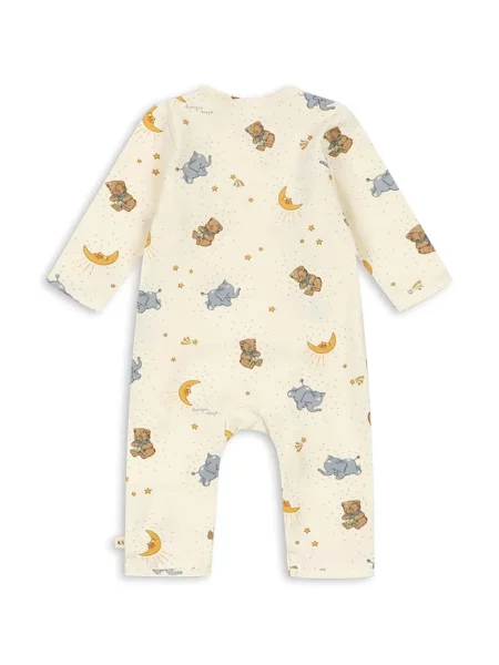 Konges Sløjd kombinezon za djecu od pamuka s elastanom BASIC NEWBORN ONESIE GOTS bež