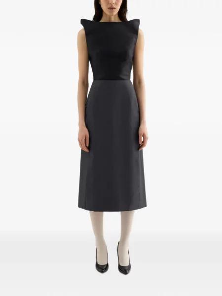 Top Jil Sander de mătase negru