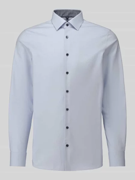 Body Koszula biznesowa o kroju slim fit z mieszanki bawełny Olymp Level 5 błękitna