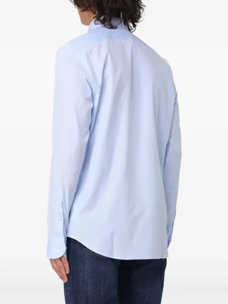 Cămașă Brooksfield din țesătură twill albastru