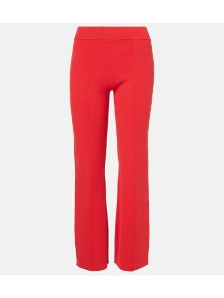 Kuloty Veronica Beard z wysoką talią czerwone