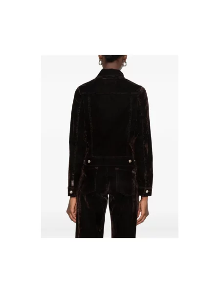 Kurtka jeansowa 7 For All Mankind brązowa