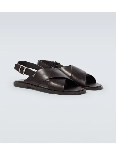 Sandale Prada din piele maro