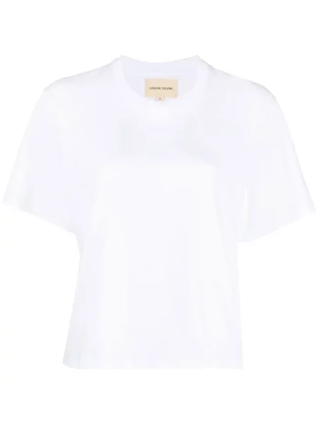 Tricou Loulou Studio scurt alb