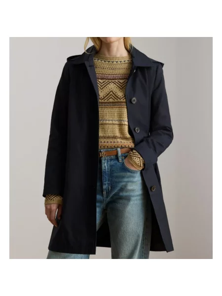 Lauren Ralph Lauren płaszcz granatowy przejściowy niebieski