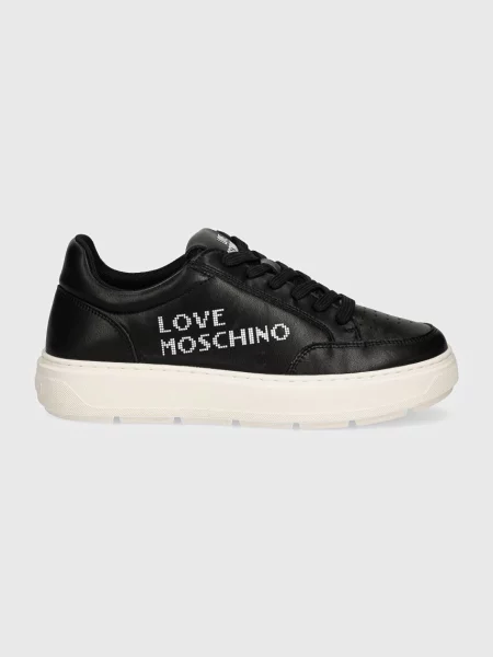 Шкіряні кросівки Love Moschino чорний
