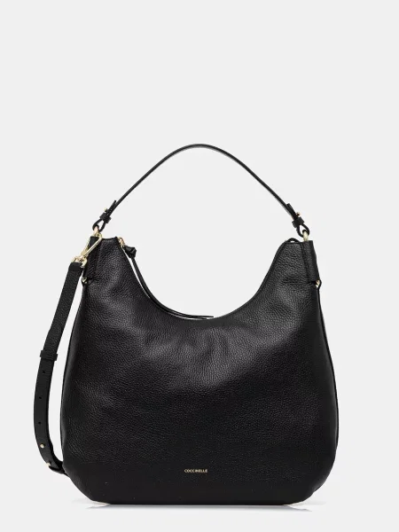 Torebka hobo Coccinelle skórzana czarna