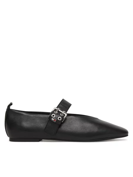 Balerinke Tommy Jeans Tjw Ballerina Buckle črna