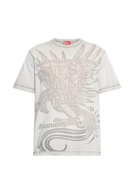 Tricou Diesel cu imagine gri