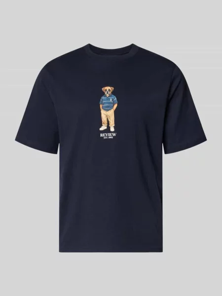 T-shirt z nadrukiem z motywem i okrągłym dekoltem Review