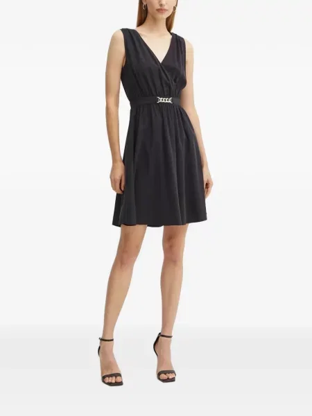 Cu centură rochie mini Morgan plic negru