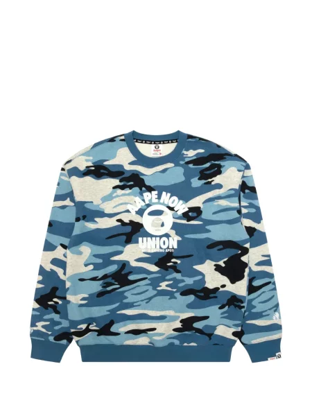Pulover Aape By A Bathing Ape cu imagine cu model camuflaj albastru