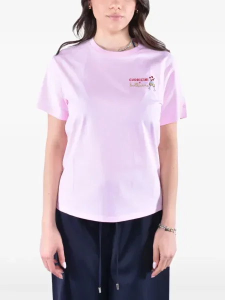 Tricou Mc2 Saint Barth cu broderie roz