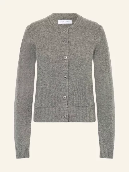 Svetr Samsøe Samsøe Saelif Short Cardigan Dark Grey Melange M šedý