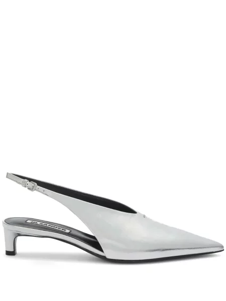 Pantofi cu toc Jil Sander slingback gri