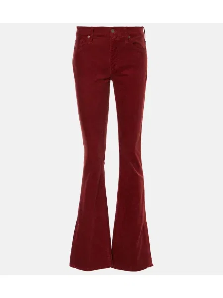 Jeansy dzwony 7 For All Mankind czerwone