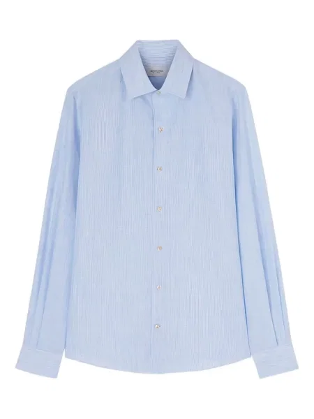 Ленена риза Agnona на райета синьо