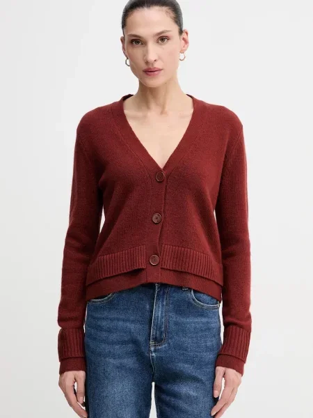 Pulover z dodatkom volne Sisley oranžna