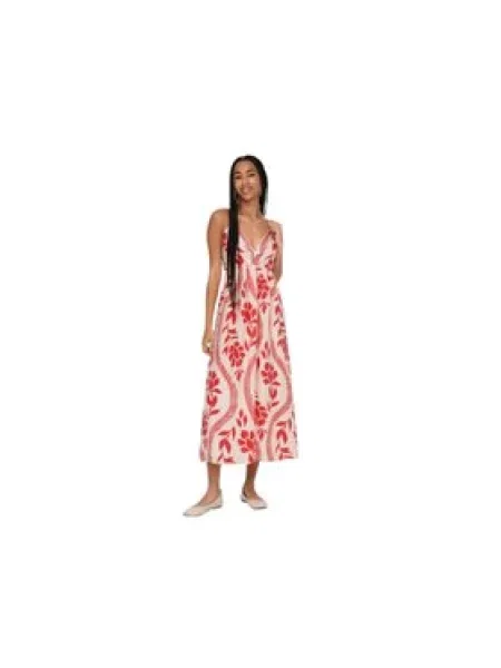 ONLY Šaty onlcatja tencel sl detail long dress oranžová