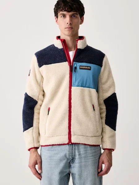 Napapijri fleece mikina Yupik béžová