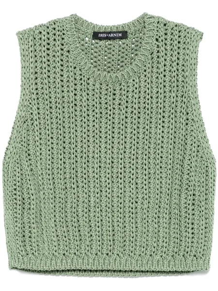 Top Iris Von Arnim tricotate verde
