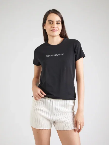 Emporio Armani Tricou / alb negru