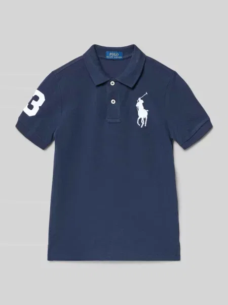 Koszulka polo o kroju regular fit z czystej bawełny Polo Ralph Lauren granatowa