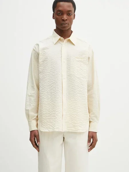 Srajca Norse Projects Mo Oversized Check Shirt bež