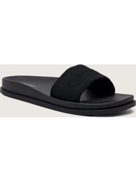 Papucs Calvin Klein City Sandal Mule Webbing fekete
