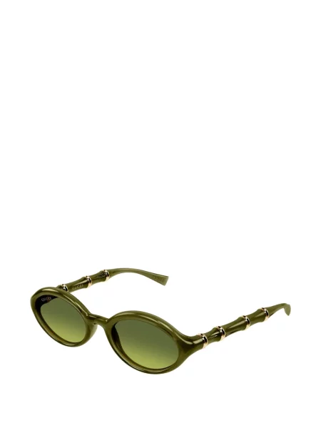 Ovalne sunčane naočale Gucci Eyewear zelena