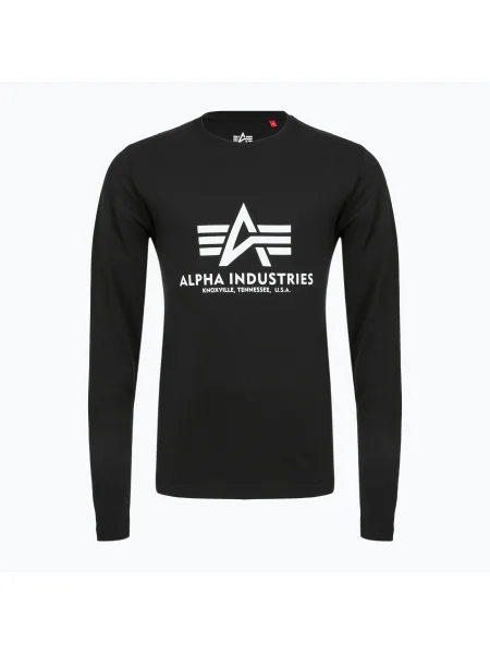 Polokošeľa Alpha Industries s dlhými rukávmi čierna