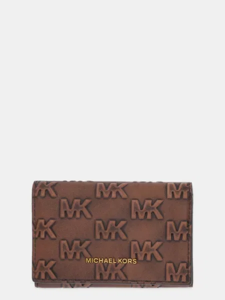 Kožená peňaženka Michael Kors hnedá