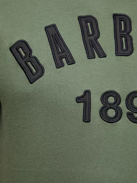Футболка Barbour с аппликацией зеленая